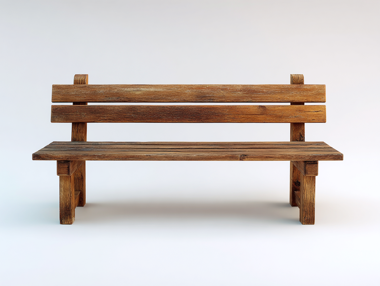 Gartenbank Massivholz 128x48x84 cm braun - rustikales Latten Design-Vosaycorner