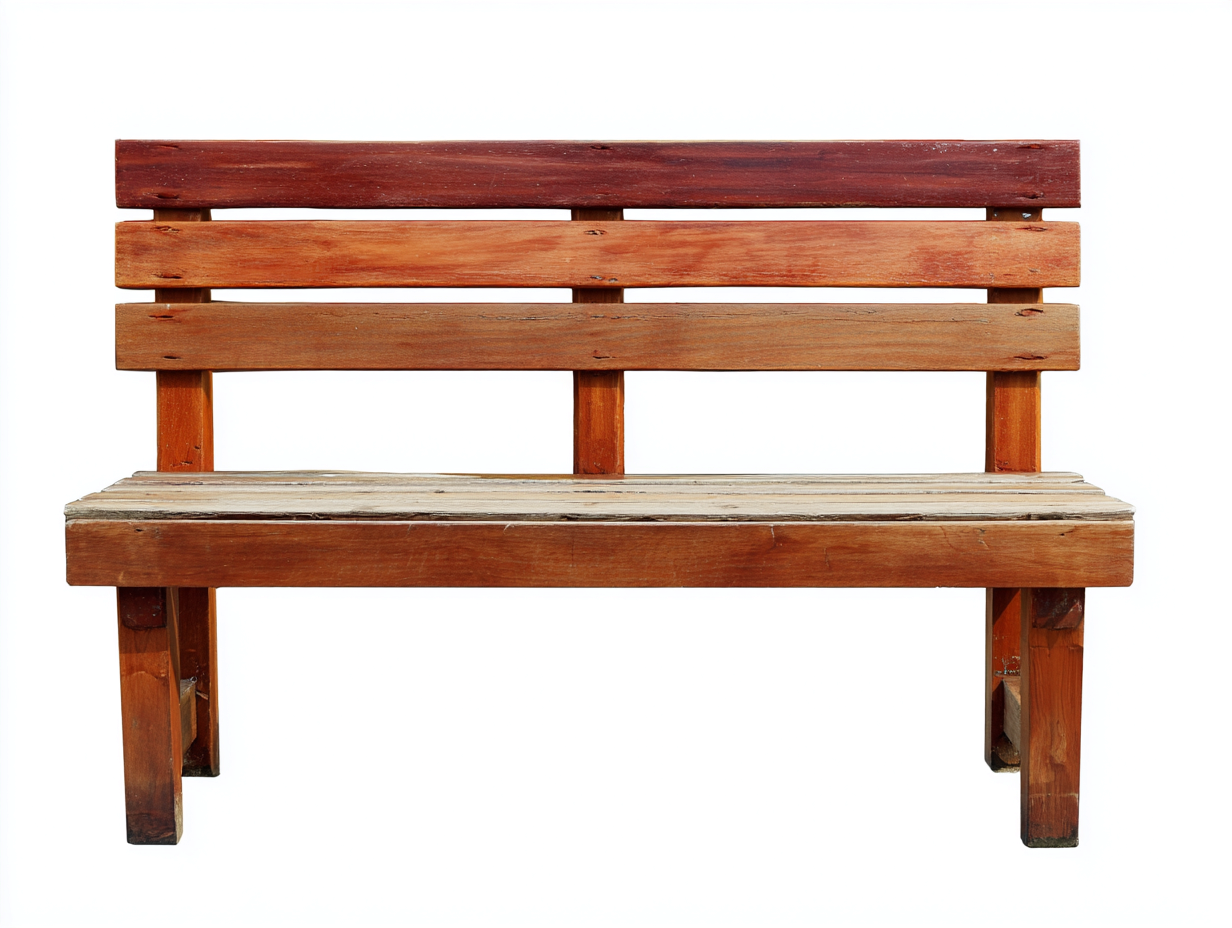 Gartenbank Massivholz 140x58x86 cm - Rotbraun-Naturbraun - Für Garten - Klassisches Design-Vosaycorner