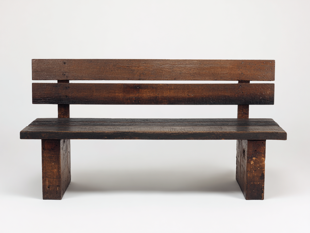 Gartenbank Holz 155x56x84 cm - Dunkelbraun - rustikales Design-Vosaycorner