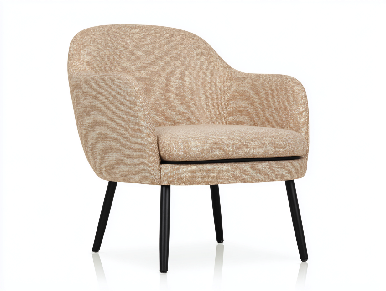 Sessel Stoff 70x68x82 cm - Beige - Für Wohnzimmer - Modernes Design-Vosaycorner