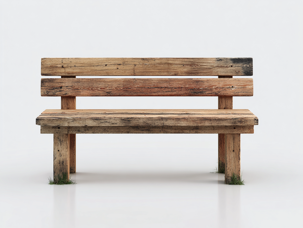 Gartenbank Holz 160x58x86 cm - Naturbraun - rustikales Design-Vosaycorner
