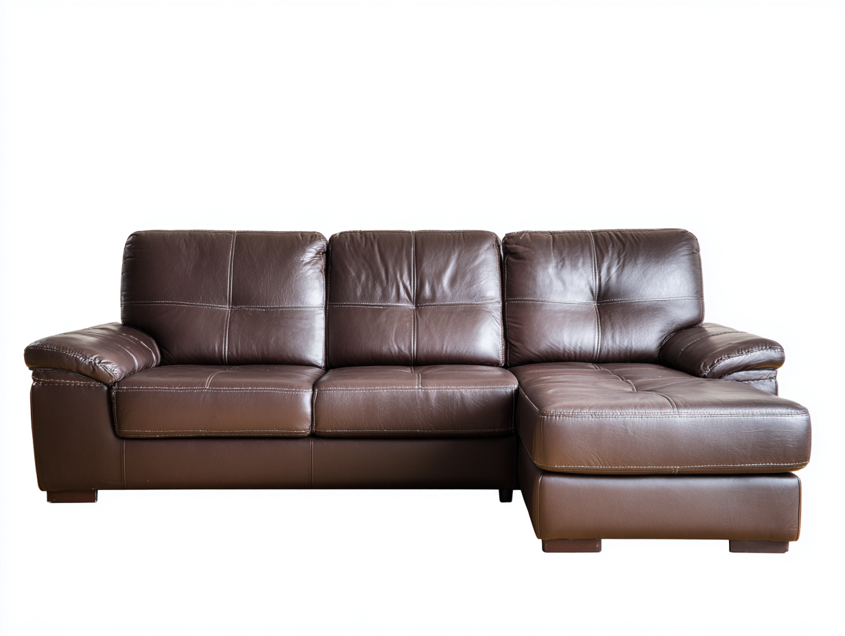 Ecksofa Kunstleder 248x162x88 cm - Dunkelbraun - modernes Wohnzimmerdesign-Vosaycorner