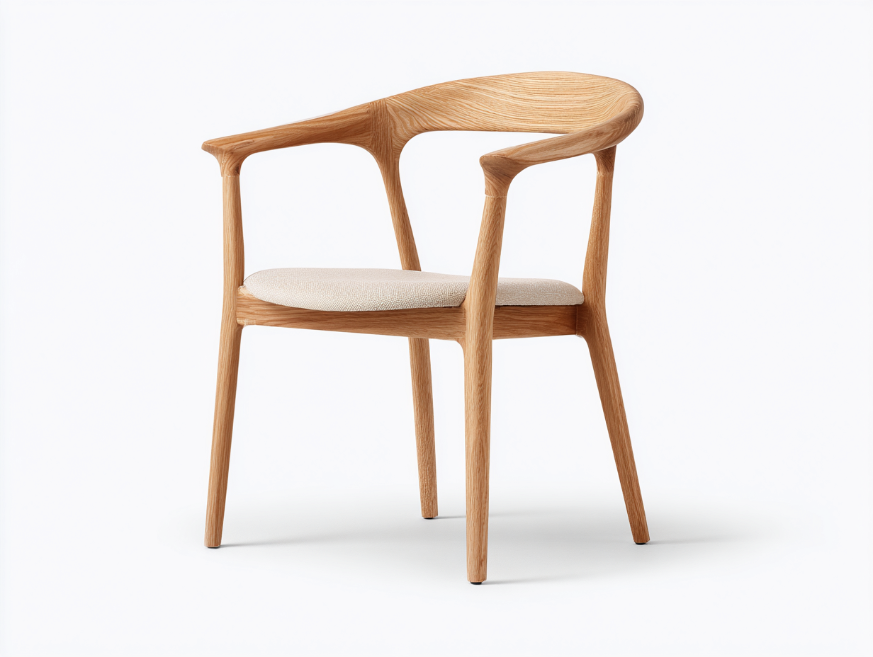 Esszimmerstühle Holz 58x56x78 cm - natur beige - mit Armlehnen-Ziradecor