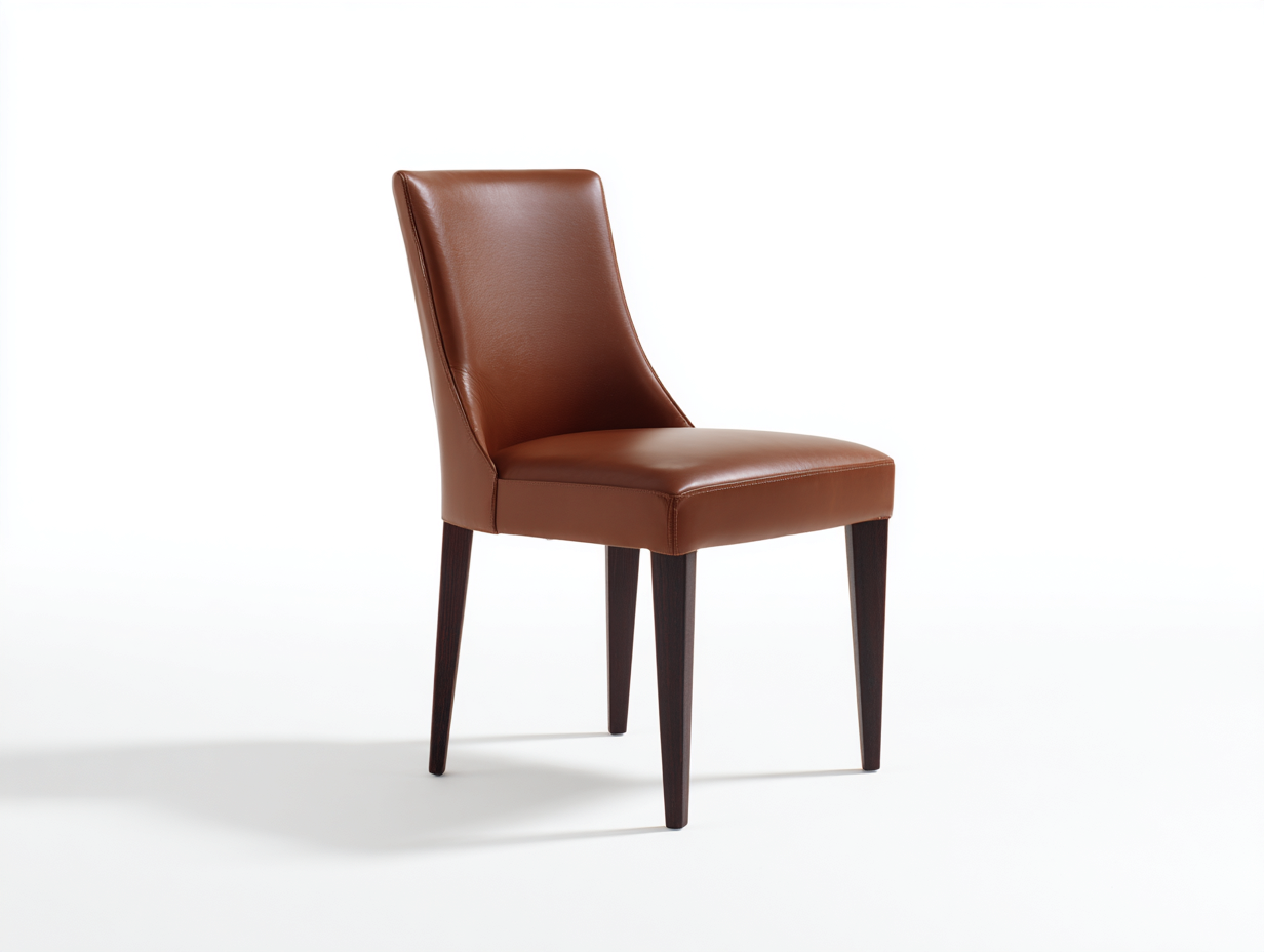 Esszimmerstühle Kunstleder 48x58x92 cm braun - modernes Polster Design-Ziradecor