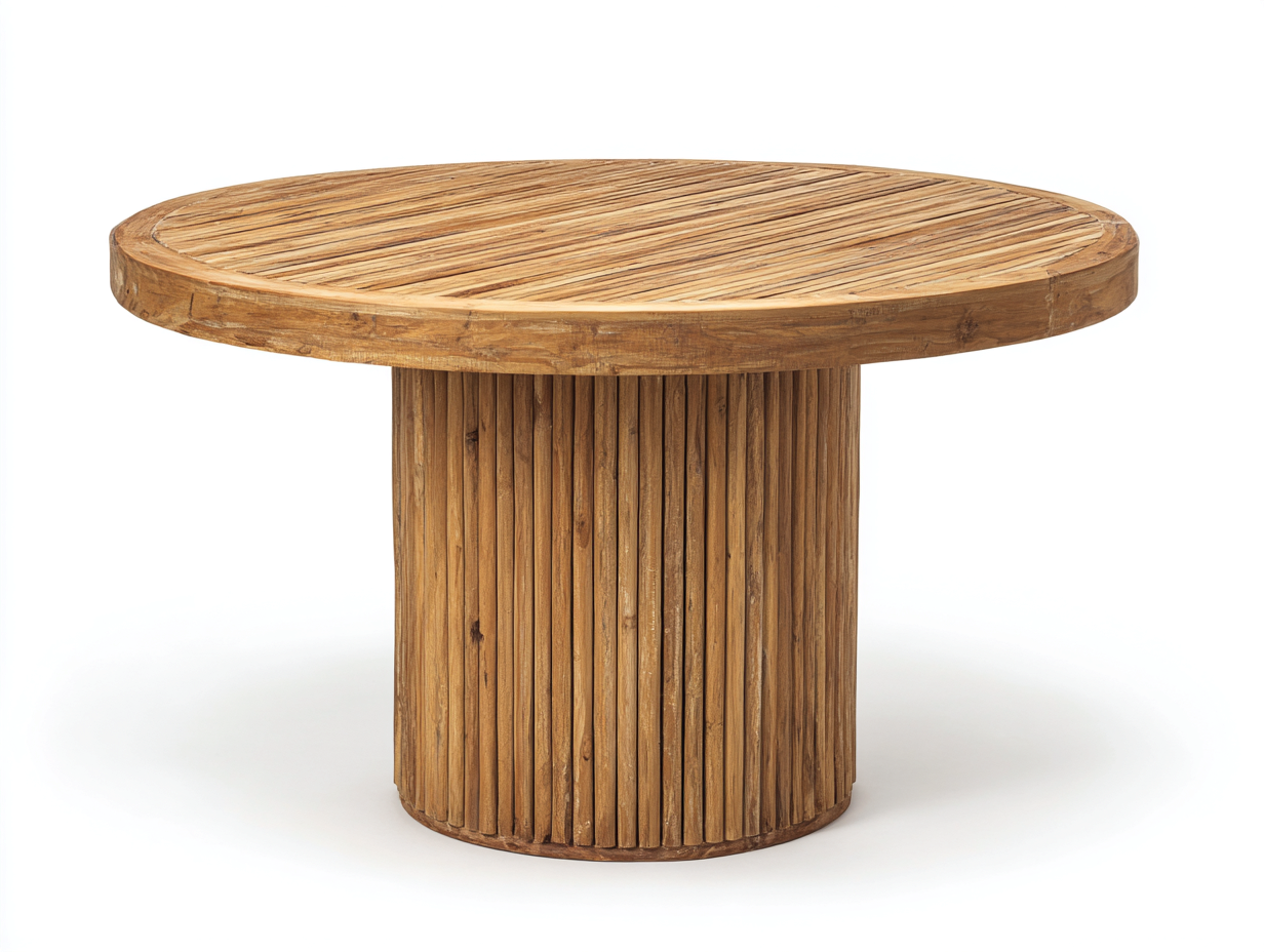 Gartentisch Massivholz 125x125x75 cm - Naturbraun - Für Garten - Modernes Design-Ziradecor