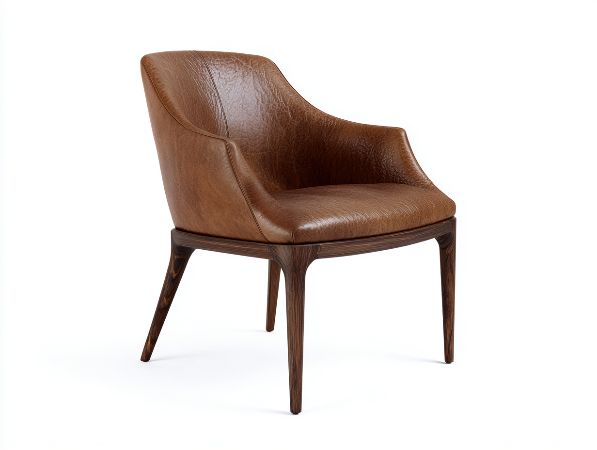 Esszimmerstühle Kunstleder-Holz 62x58x84 cm - Braun-Dunkelholz - modernes Design-Ziradecor