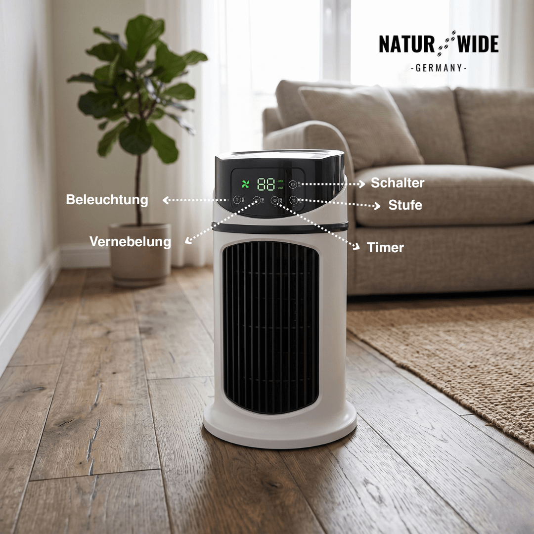 Mini Mobile Klimaanlage 3-in-1 – Kühler, Befeuchter & Luftreiniger