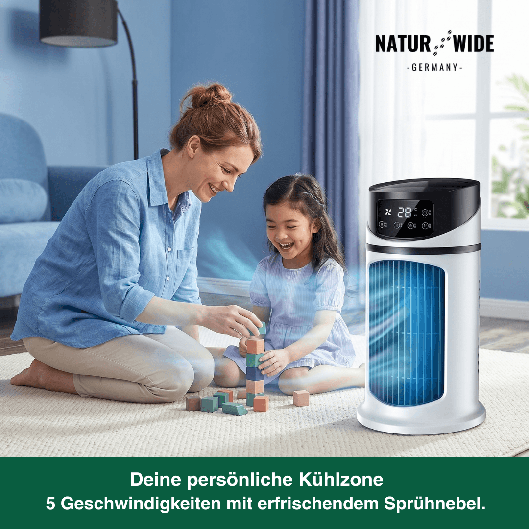 Mini Mobile Klimaanlage 3-in-1 – Kühler, Befeuchter & Luftreiniger