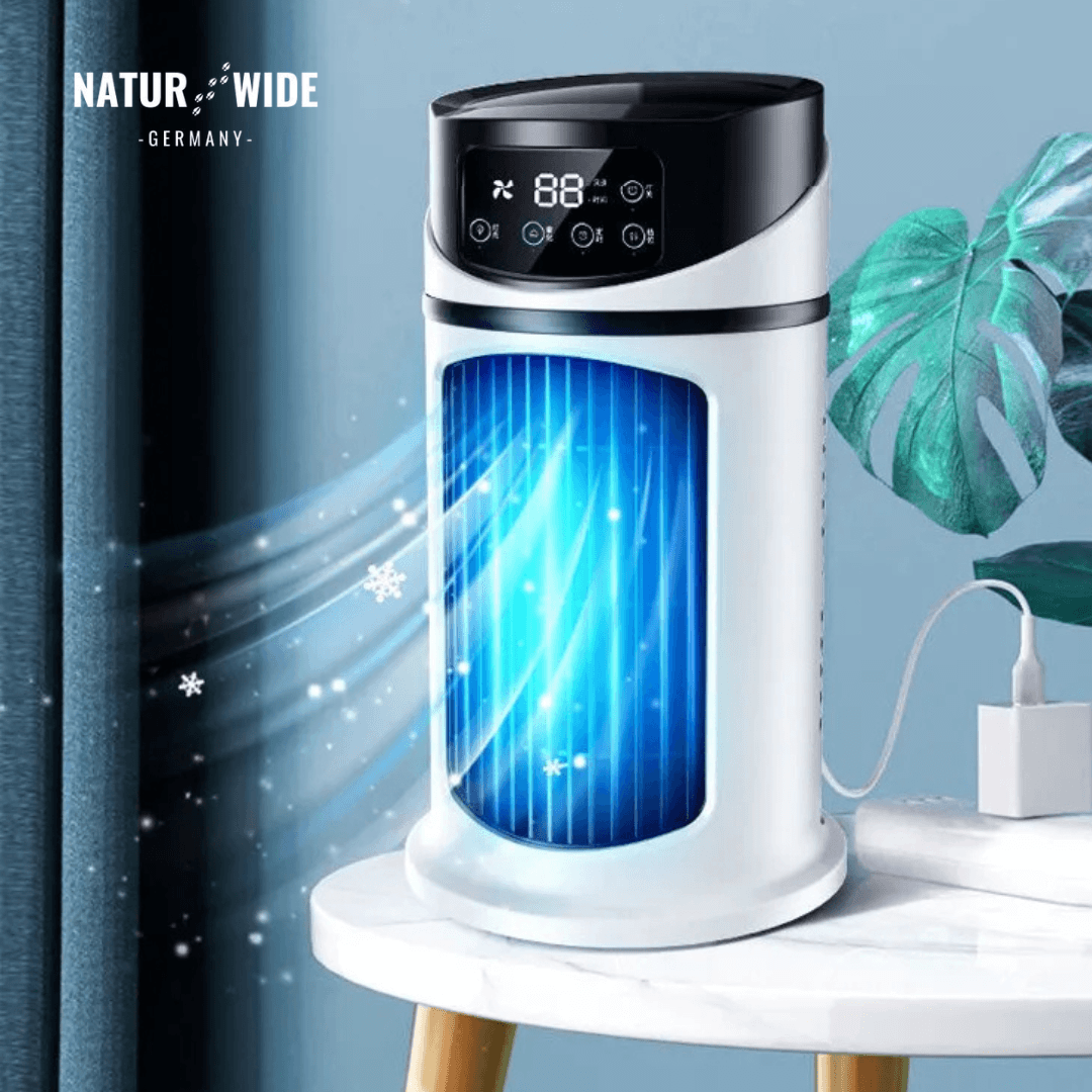 Mini Mobile Klimaanlage 3-in-1 – Kühler, Befeuchter & Luftreiniger