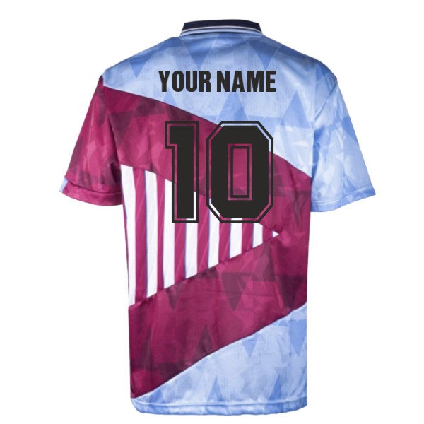 1990 Manchester City Mash Up Retro Shirt (Your Name)-League Fan Gear