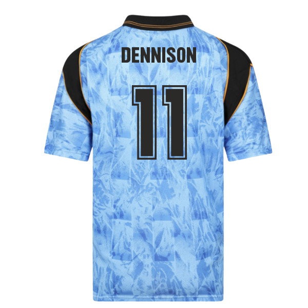 1993 Wolverhampton Wanderers Away Dennison #11 Retro Shirt-League Fan Gear