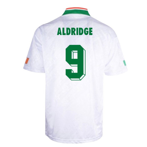 1994 Ireland World Cup Aldridge #9 Away Shirt-League Fan Gear