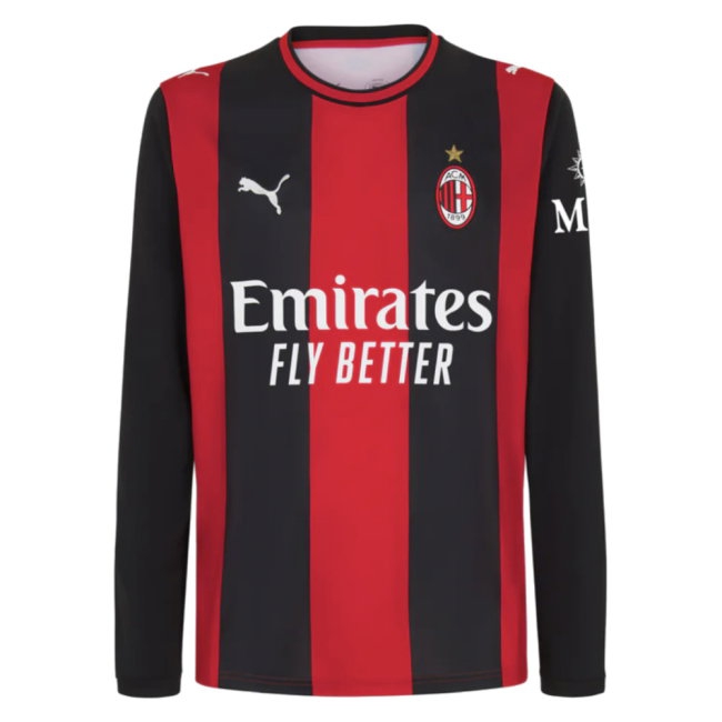 2026/27 Ac Milan Long Sleeve Gila #34 Home Shirt-League Fan Gear
