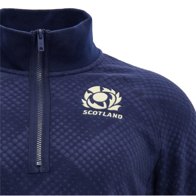 2026/27 Scotland Rugby Travel Full Zip 3D Fleece (Navy) - Kids-League Fan Gear
