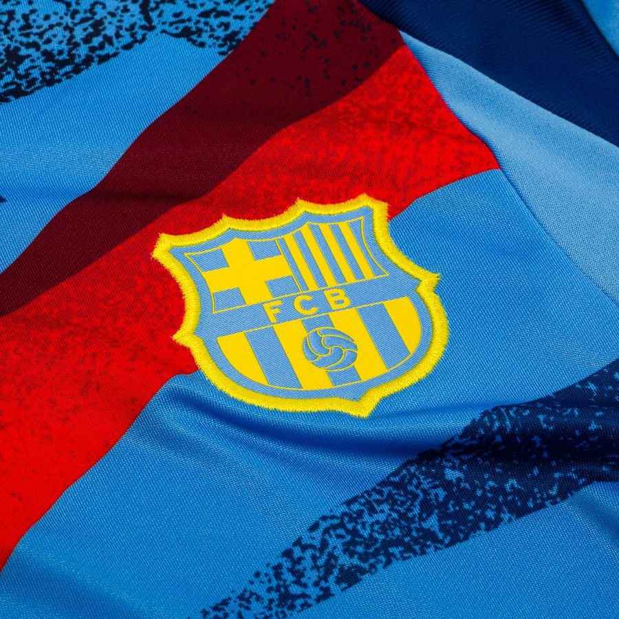 Barcelona Training Shirt Dri-FIT Strike Drill Pre Match 4th - University Blue/Opti Yellow-League Fan Gear