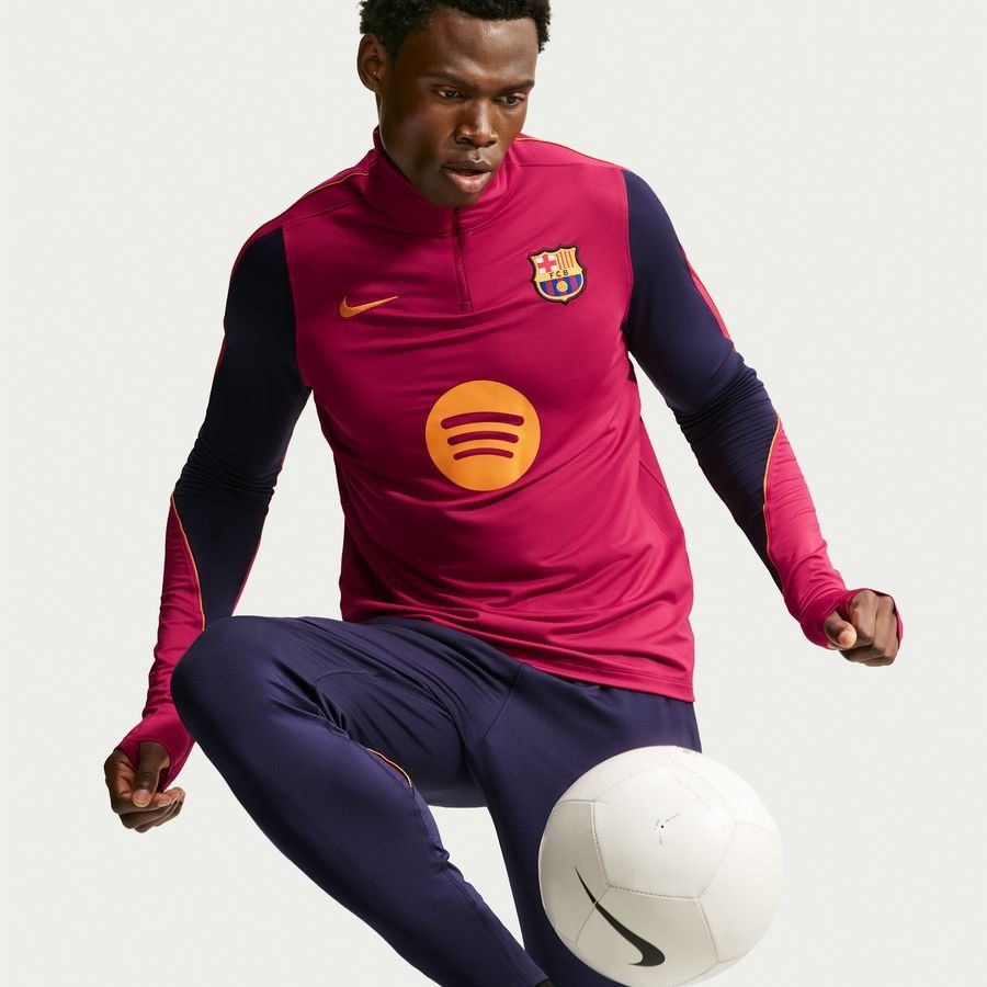Barcelona Training Shirt Dri-FIT Strike - Noble Red/Blackened Blue/Mineral Yellow-League Fan Gear