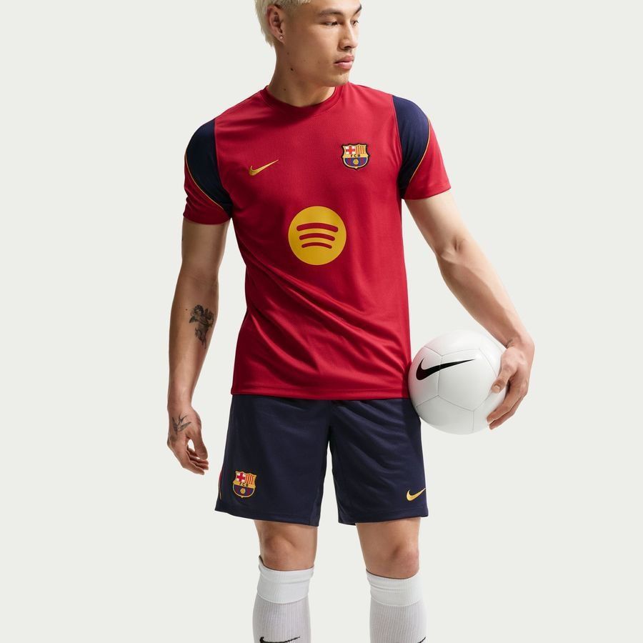 Barcelona Training Shorts Dri-FIT Strike - Blackened Blue/Noble Red/Mineral Yellow-League Fan Gear