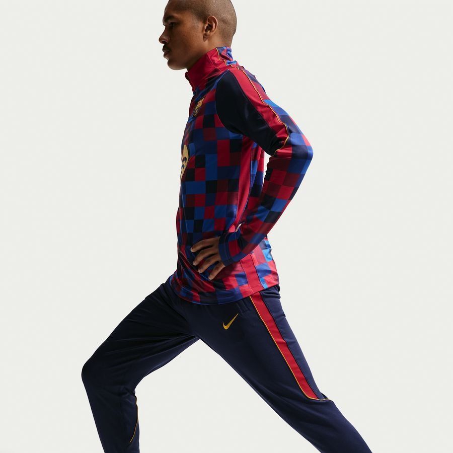 Barcelona Training Trousers Dri-FIT Strike - Blackened Blue/Noble Red/Mineral Yellow-League Fan Gear