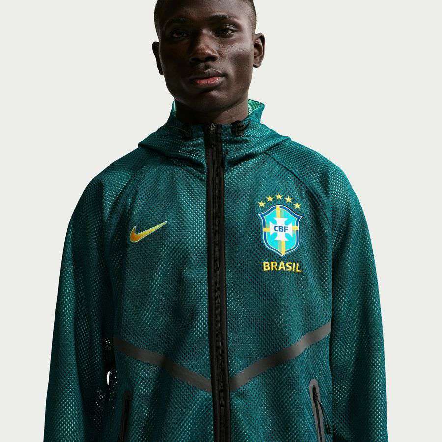 Brazil Training Jacket Dri-FIT KMC Anthem World Cup 2026 - Geode Teal/Light Menta/Midwest Gold-League Fan Gear