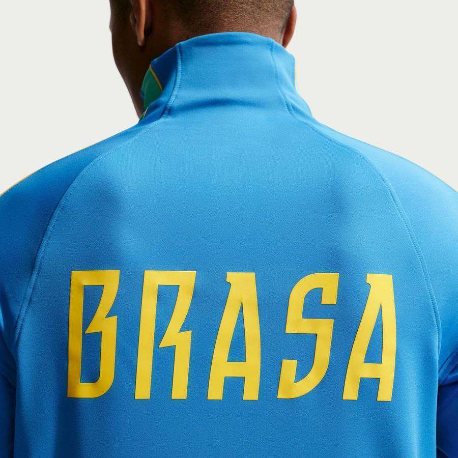 Brazil Training Shirt Dri-FIT Strike Drill World Cup 2026 - Photo Blue/Light Menta/Midwest Gold-League Fan Gear