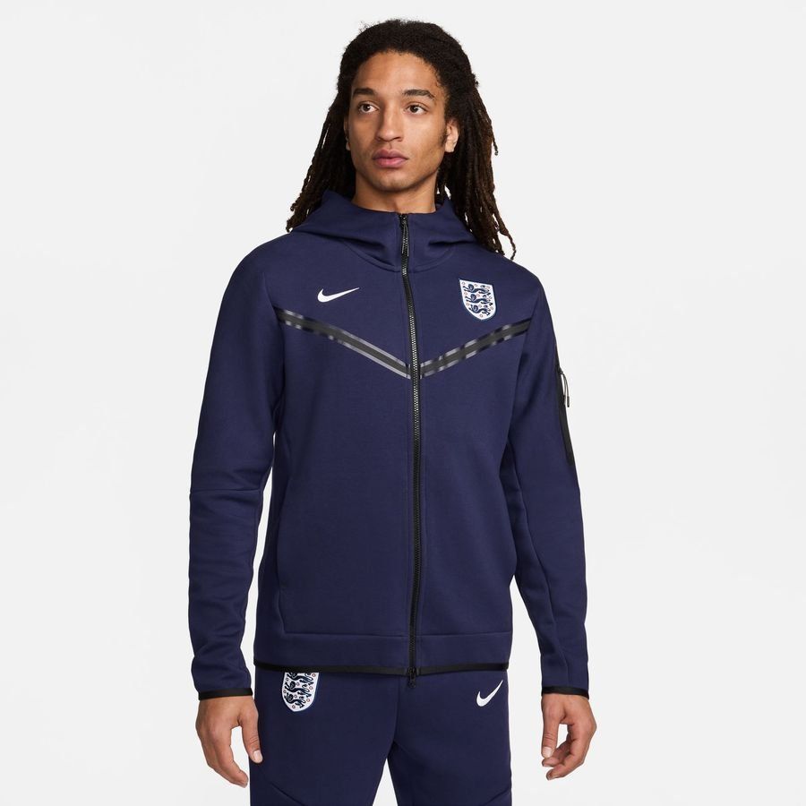 England Hoodie NSW Tech Fleece FZ - Purple Ink/White-League Fan Gear