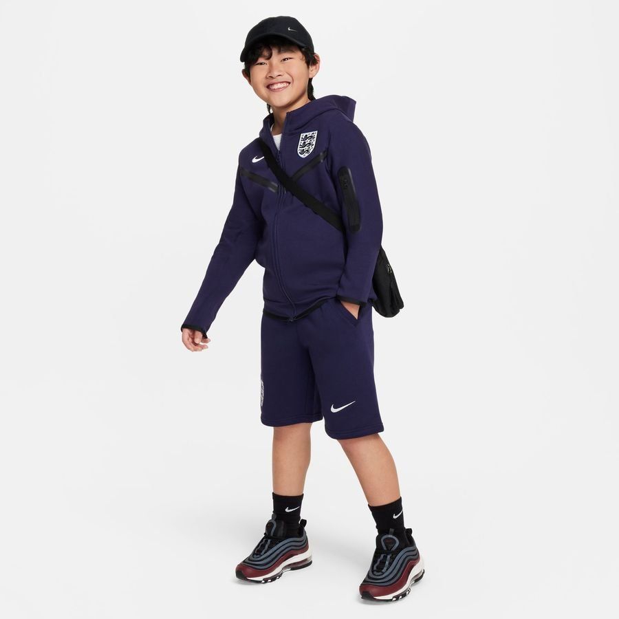 England Sweat Shorts NSW Club French Terry - Purple Ink/White Kids-League Fan Gear