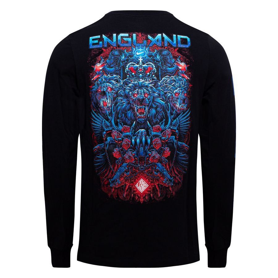 England T-Shirt Premium L/S - Black-League Fan Gear