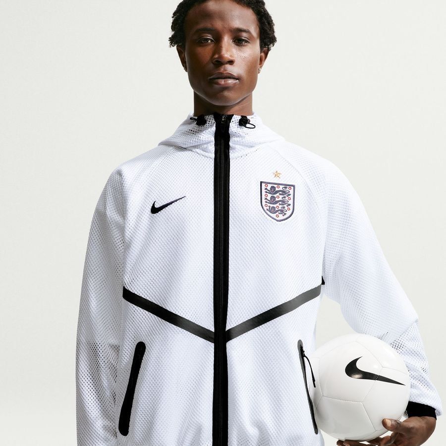 England Training Jacket Dri-FIT KMC Anthem World Cup 2026 - White/Black/Obsidian-League Fan Gear