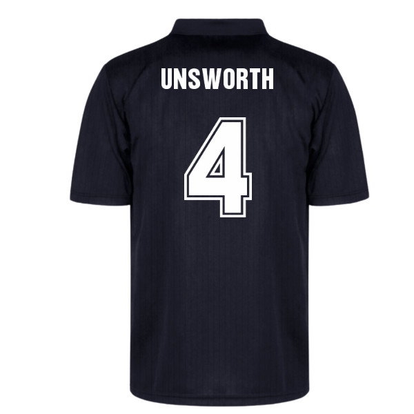 Everton 1995 Black Out Unsworth #4 Retro Shirt-League Fan Gear