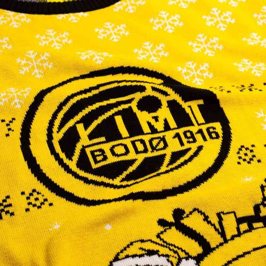 FK Bodø/Glimt Christmas Jumper 2025 - Kids Yellow-League Fan Gear