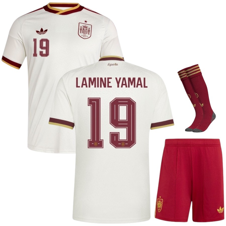 Spain 2026/2027 Kit For - Lamine Yamal Kids Away 2026/27 Jersey