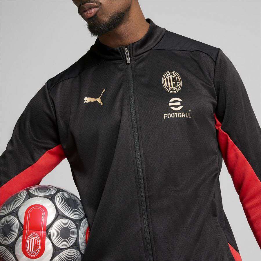 Milan Training Jacket - Black/For All Time Red-League Fan Gear