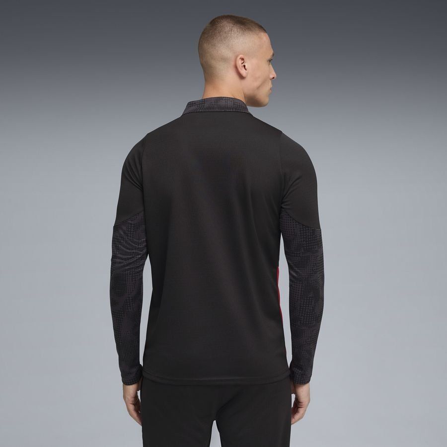 Milan Training Shirt 1/4 Zip - Black/For All Time Red-League Fan Gear