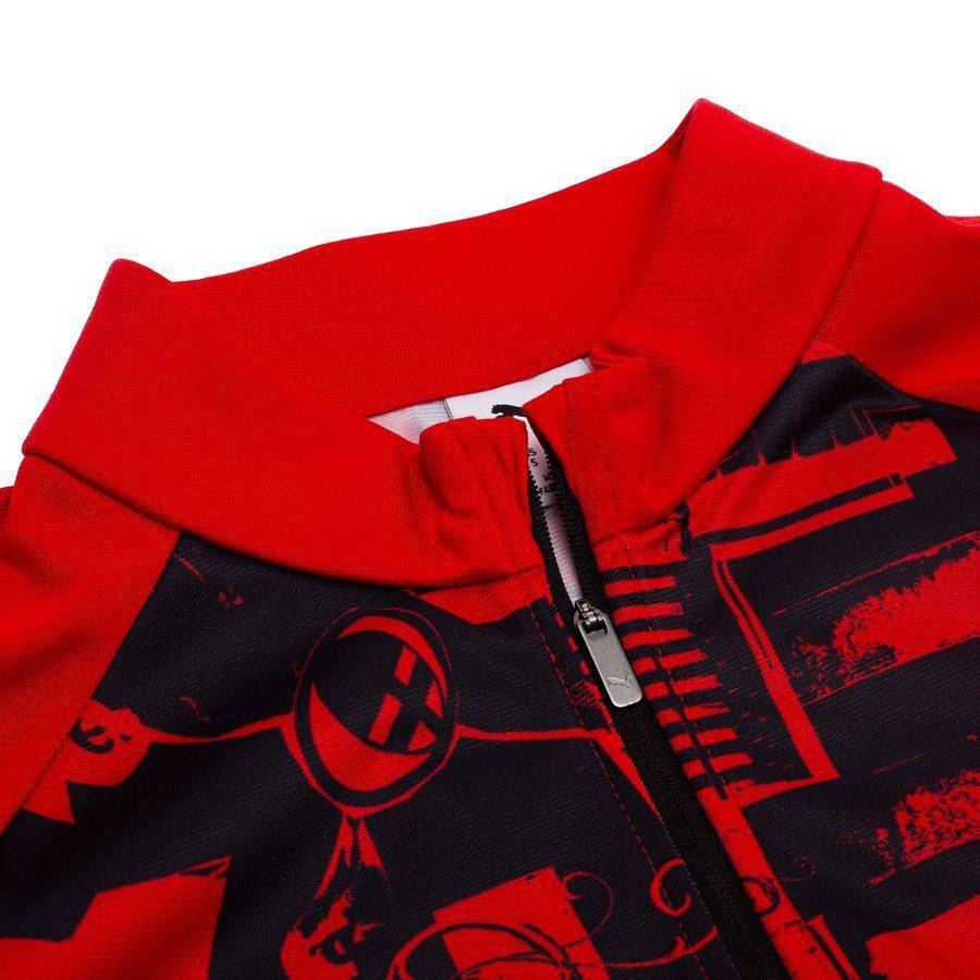 Milan Training Shirt 1/4 Zip Pre Match - For All Time Red/ Black-League Fan Gear