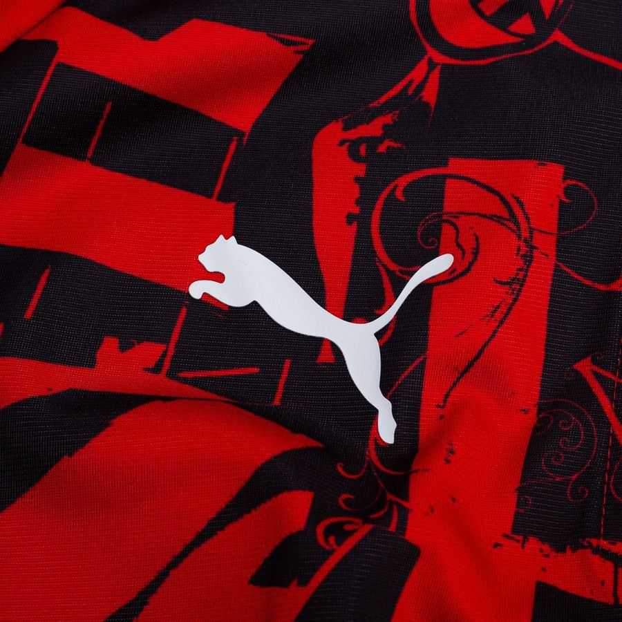 Milan Training Shirt 1/4 Zip Pre Match - For All Time Red/ Black-League Fan Gear