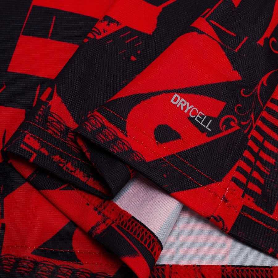 Milan Training Shirt 1/4 Zip Pre Match - For All Time Red/ Black-League Fan Gear