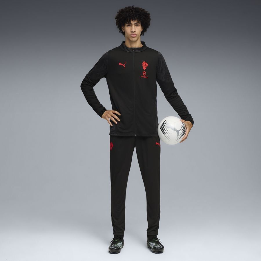 Milan Training Trousers - Black/For All Time Red-League Fan Gear