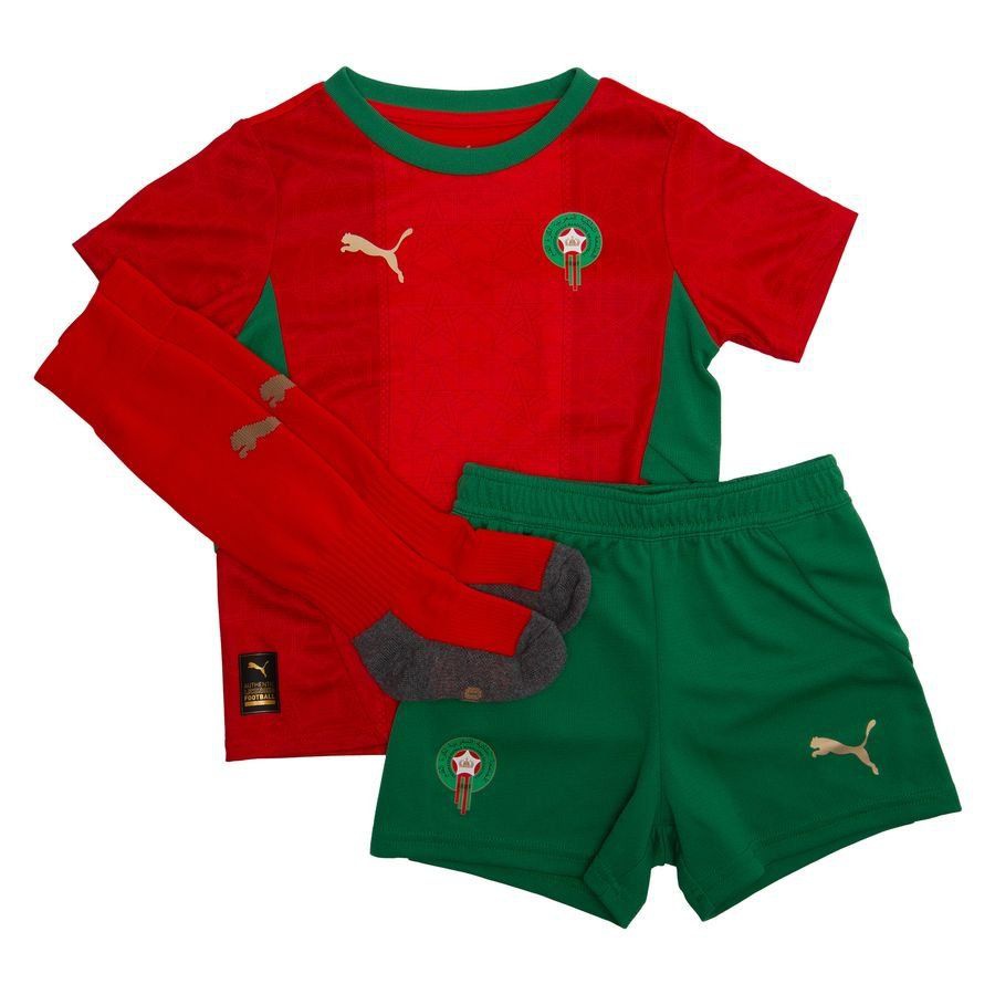 Morocco Home Shirt 2024/25 Africa Cup of Nations 2025 Mini-Kit Kids-League Fan Gear