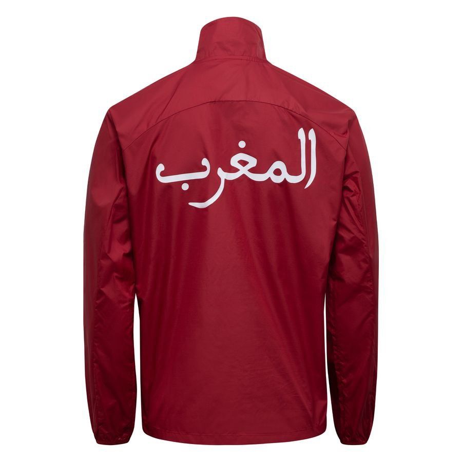 Morocco Jacket Pre Match Woven Anthem Africa Cup of Nations 2025 - Intense Red/Archive Green-League Fan Gear