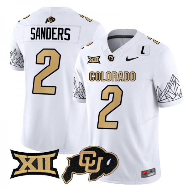 Colorado Buffaloes #2 Shedeur Sanders Men Stitch - White Jersey-League Fan Gear