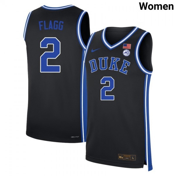 Women Duke Blue Devils #2 Cooper Flagg Black Stitch Jerseys-League Fan Gear