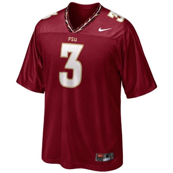Florida State Seminoles (fsu) #3 Ej Manuel - Red Youth Jersey-League Fan Gear