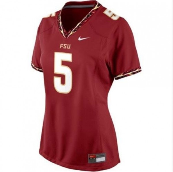 Florida State Seminoles #5 Jameis Winston - Red Women's Jersey-League Fan Gear