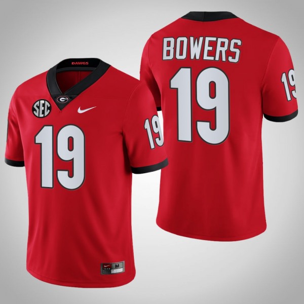 Georgia Bulldogs #19 Brock Bowers Men Stitch - Red Jersey-League Fan Gear