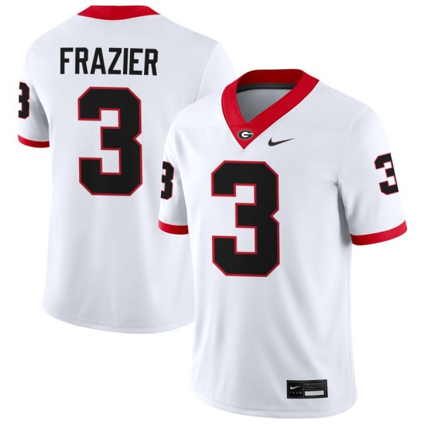 Men Georgia Bulldogs #3 Nate Frazier White Stitch Jerseys-League Fan Gear