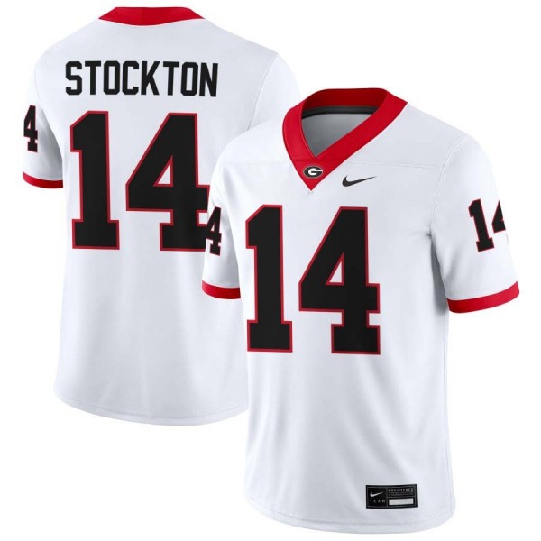 Men Georgia Bulldogs #14 Gunner Stockton White Stitch Jersey-League Fan Gear
