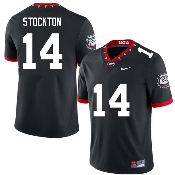 Men Georgia Bulldogs #14 Gunner Stockton 100th Anniversary Black Stitch Jersey-League Fan Gear