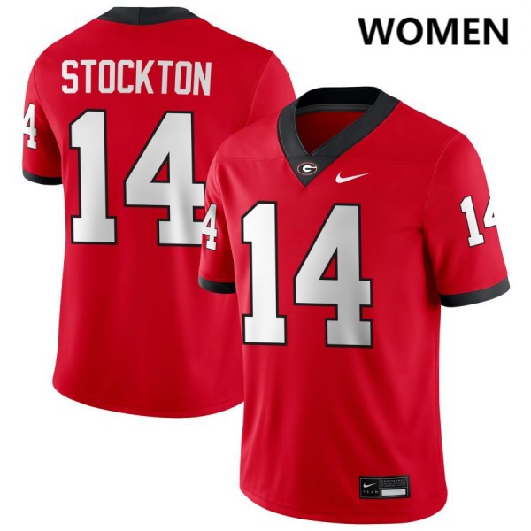Women Georgia Bulldogs #14 Gunner Stockton Red Stitch Jersey-League Fan Gear
