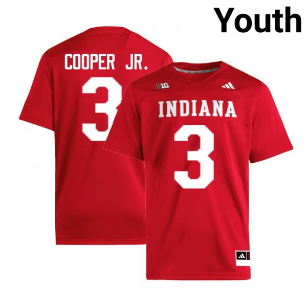 Indiana Hoosiers #3 Omar Cooper Jr. Stitch Jerseys - Crimson Youth-League Fan Gear