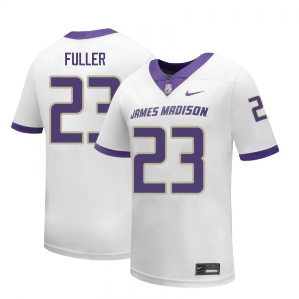 Men James Madison Dukes #23 Fuller White Stitch Jersey-League Fan Gear